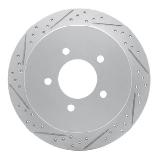 R1 97-04 Ford F-150 4WD Rear Left Drilled & Slotted Geo-Carbon Rotor