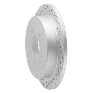 R1 97-04 Ford F-150 4WD Rear Left Drilled & Slotted Geo-Carbon Rotor