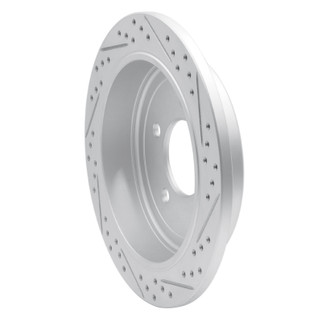 R1 97-04 Ford F-150 4WD Rear Left Drilled & Slotted Geo-Carbon Rotor
