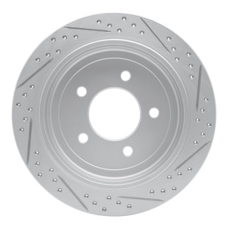 R1 97-04 Ford F-150 4WD Rear Left Drilled & Slotted Geo-Carbon Rotor
