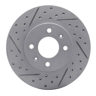 R1 12-25 Dodge Attitude (Mexico) Front Right Drilled & Slotted Geo-Carbon Rotor