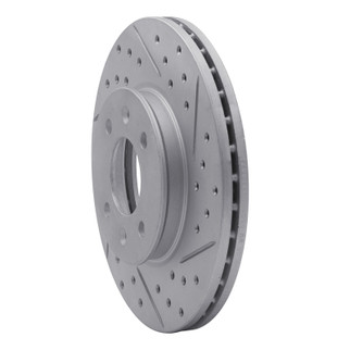 R1 12-25 Dodge Attitude (Mexico) Front Right Drilled & Slotted Geo-Carbon Rotor