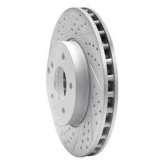 R1 03-09 Mercedes-Benz E320 Front Left Drilled & Slotted Geo-Carbon Rotor