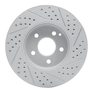 R1 03-09 Mercedes-Benz E320 Front Left Drilled & Slotted Geo-Carbon Rotor