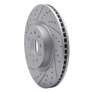 R1 14-25 Cadillac Ct5 Front Left Drilled & Slotted Geo-Carbon Rotor