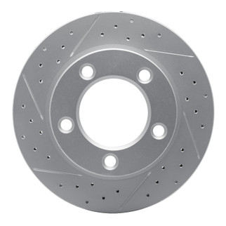 R1 07-15 Ford Edge Front Left Drilled & Slotted Geo-Carbon Rotor