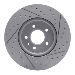 R1 13-25 Cadillac Ct4 Front Left Drilled & Slotted Geo-Carbon Rotor