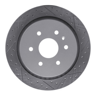 R1 13-19 Cadillac Xts Rear Right Drilled & Slotted Geo-Carbon Rotor