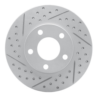 R1 94-04 Ford Mustang Front Left Drilled & Slotted Geo-Carbon Rotor