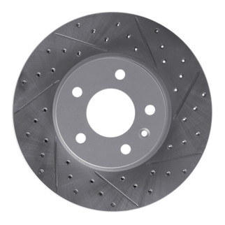 R1 13-25 Cadillac Ct4 Front Right Drilled & Slotted Geo-Carbon Rotor