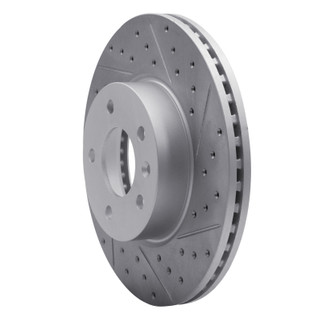 R1 13-25 Cadillac Ct4 Front Right Drilled & Slotted Geo-Carbon Rotor
