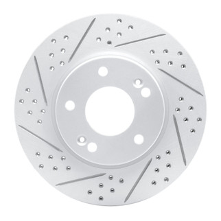 R1 11-26 Hyundai Venue Front Left Drilled & Slotted Geo-Carbon Rotor