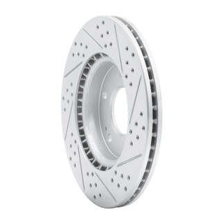 R1 11-26 Hyundai Venue Front Left Drilled & Slotted Geo-Carbon Rotor