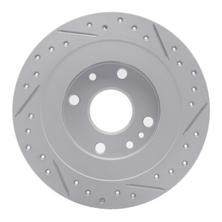 R1 90-03 Ford Escort Rear Right Drilled & Slotted Geo-Carbon Rotor