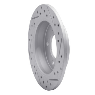 R1 11-26 Hyundai Elantra Coupe Rear Left Drilled & Slotted Geo-Carbon Rotor
