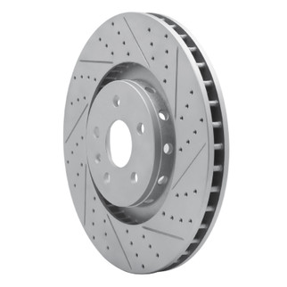 R1 09-15 Cadillac Cts Front Right Drilled & Slotted Geo-Carbon Rotor