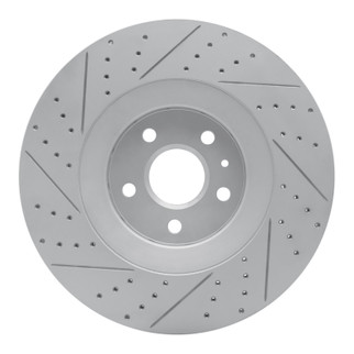 R1 09-15 Cadillac Cts Front Right Drilled & Slotted Geo-Carbon Rotor