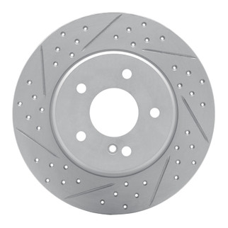 R1 94-11 Mercedes-Benz E420 Rear Left Drilled & Slotted Geo-Carbon Rotor