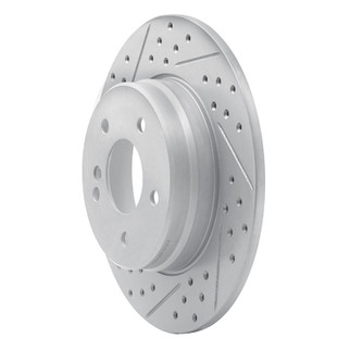 R1 94-11 Mercedes-Benz E420 Rear Left Drilled & Slotted Geo-Carbon Rotor