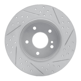 R1 94-11 Mercedes-Benz E420 Rear Left Drilled & Slotted Geo-Carbon Rotor