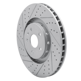 R1 09-15 Cadillac Cts Front Left Drilled & Slotted Geo-Carbon Rotor