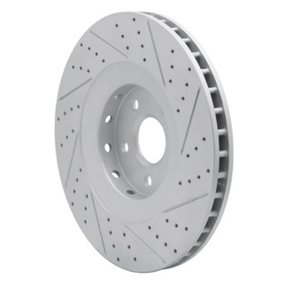 R1 09-15 Cadillac Cts Front Left Drilled & Slotted Geo-Carbon Rotor