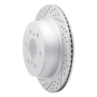 R1 07-20 Cadillac Escalade EXT Rear Left Drilled & Slotted Geo-Carbon Rotor