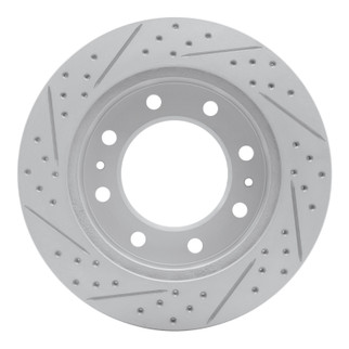 R1 01-25 Chevrolet Silverado 3500 Front Right Drilled & Slotted Geo-Carbon Rotor