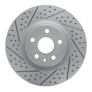 R1 08-17 Cadillac Cts Front Left Drilled & Slotted Geo-Carbon Rotor