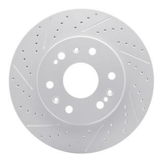 R1 05-20 Cadillac Escalade EXT Front Right Drilled & Slotted Geo-Carbon Rotor