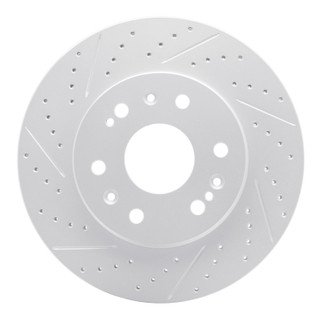 R1 05-20 Cadillac Escalade EXT Front Left Drilled & Slotted Geo-Carbon Rotor