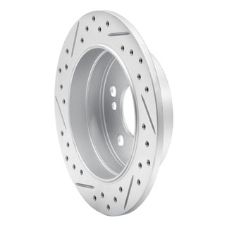 R1 83-95 Mercedes-Benz 300E Rear Right Drilled & Slotted Geo-Carbon Rotor