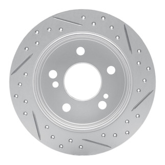 R1 83-95 Mercedes-Benz E300 Rear Left Drilled & Slotted Geo-Carbon Rotor