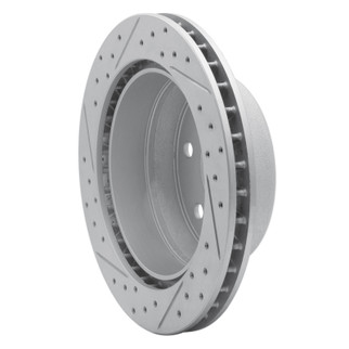 R1 00-14 Cadillac Escalade EXT Rear Right Drilled & Slotted Geo-Carbon Rotor