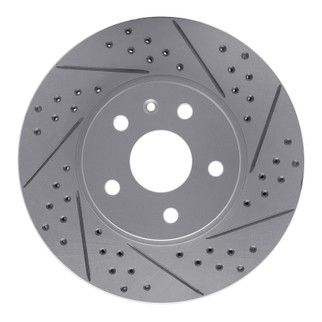 R1 08-14 Cadillac Cts Front Right Drilled & Slotted Geo-Carbon Rotor