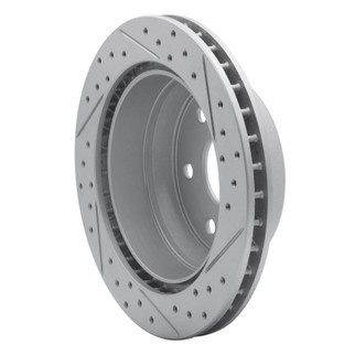 R1 00-14 Cadillac Escalade Rear Left Drilled & Slotted Geo-Carbon Rotor