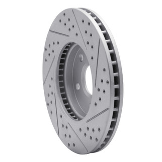 R1 08-14 Cadillac Cts Front Left Drilled & Slotted Geo-Carbon Rotor