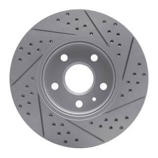 R1 08-14 Cadillac Cts Front Left Drilled & Slotted Geo-Carbon Rotor