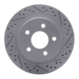R1 93-97 Chevrolet Camaro Rear Right Drilled & Slotted Geo-Carbon Rotor