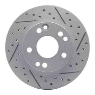 R1 87-93 Mercedes-Benz 190D Front Right Drilled & Slotted Geo-Carbon Rotor