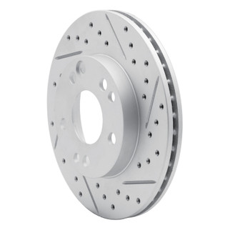 R1 87-93 Mercedes-Benz 190D Front Right Drilled & Slotted Geo-Carbon Rotor
