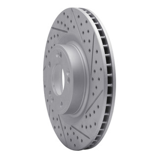 R1 09-11 Hyundai Genesis Sedan Front Right Drilled & Slotted Geo-Carbon Rotor