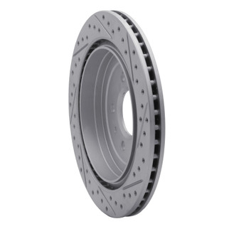 R1 13-19 Cadillac ATS Rear Right Drilled & Slotted Geo-Carbon Rotor
