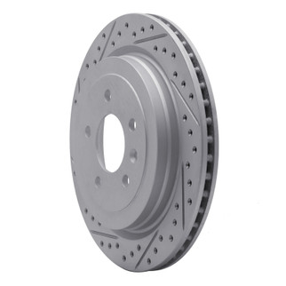 R1 13-19 Cadillac ATS Rear Left Drilled & Slotted Geo-Carbon Rotor