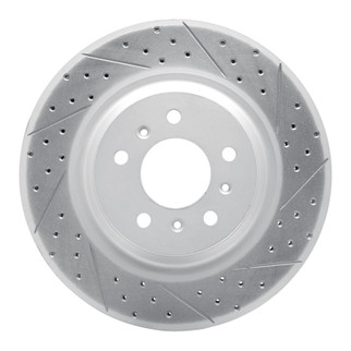 R1 06-16 Buick Allure Front Right Drilled & Slotted Geo-Carbon Rotor