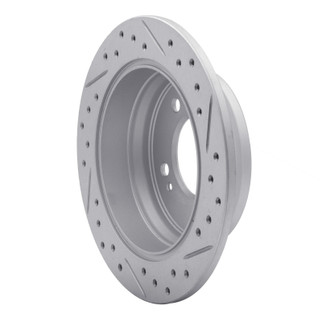 R1 09-16 Hyundai Tucson Rear Left Drilled & Slotted Geo-Carbon Rotor