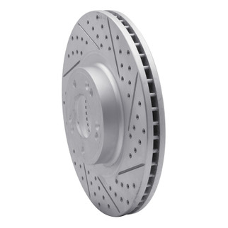 R1 09-14 Hyundai Genesis Sedan Front Right Drilled & Slotted Geo-Carbon Rotor