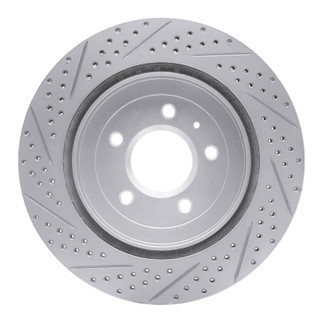 R1 05-11 Cadillac Cts Rear Right Drilled & Slotted Geo-Carbon Rotor