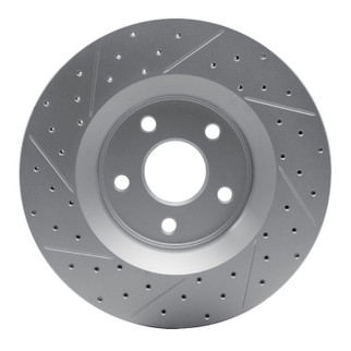 R1 11-25 Dodge Durango Front Right Drilled & Slotted Geo-Carbon Rotor