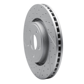 R1 11-25 Dodge Durango Front Left Drilled & Slotted Geo-Carbon Rotor
